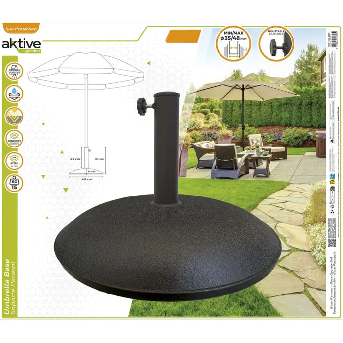 Base pour parapluie Aktive 45 x 33 x 45 cm Цимент Стомана
