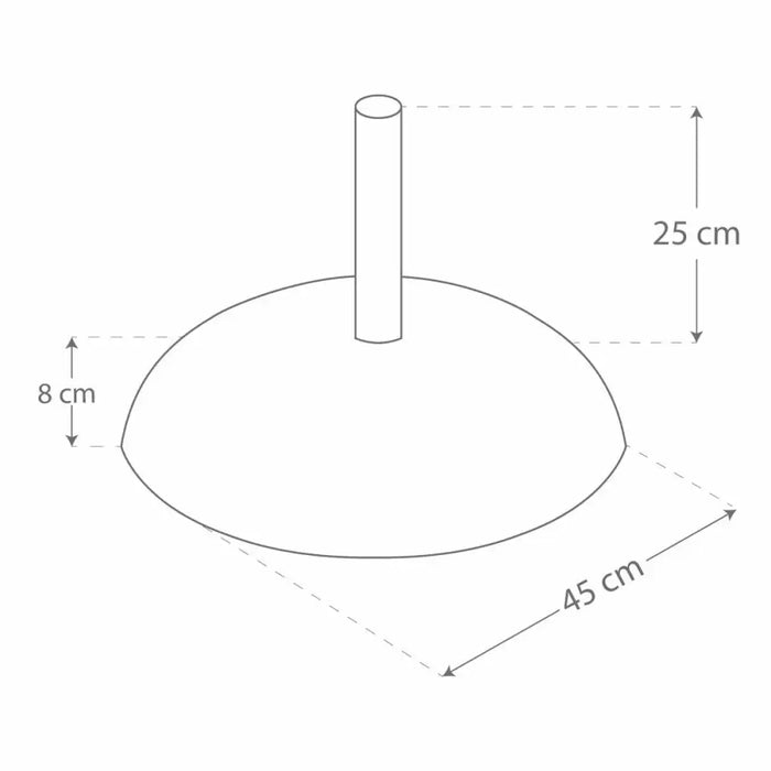 Base pour parapluie Aktive 45 x 33 x 45 cm Цимент Стомана