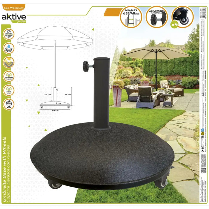 Base pour parapluie Aktive 50 x 34 x 50 cm Цимент Стомана