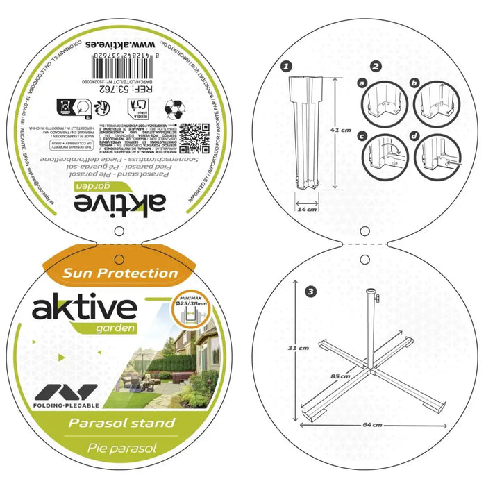 Base pour parapluie Aktive Бял Пластмаса Гъба EPS 85 x 31 x