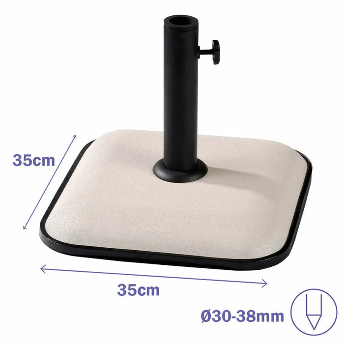 Base pour parapluie Marbueno Бял 35 x 5 x 35 cm Квадратек