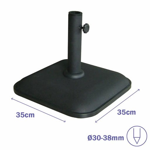 Base pour parapluie Marbueno Черен 35 x 5 x 35 cm Квадратек
