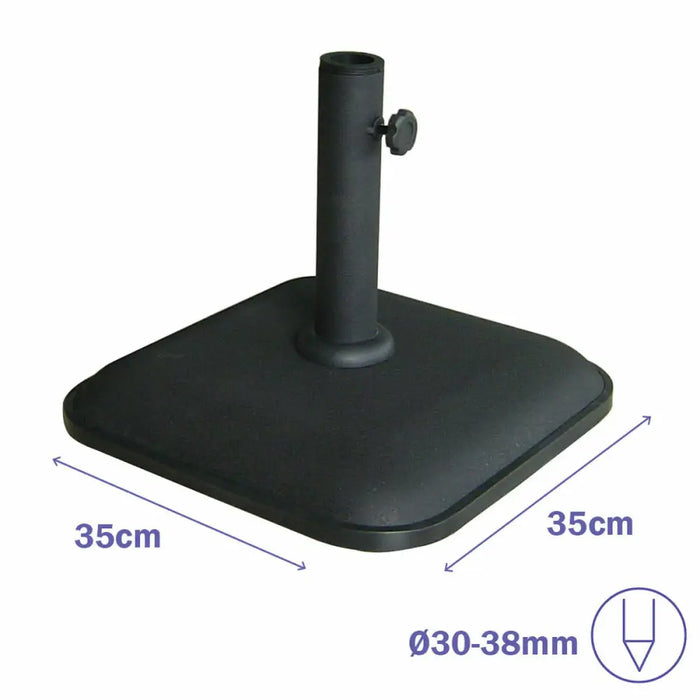 Base pour parapluie Marbueno Черен 35 x 5 x 35 cm Квадратек