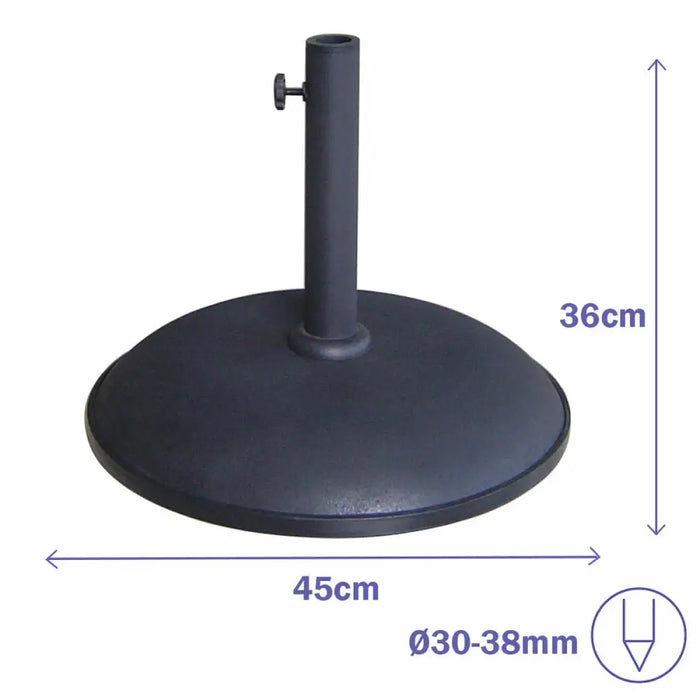 Base pour parapluie Marbueno Черен 45 x 36 x 45 cm Кръгъл