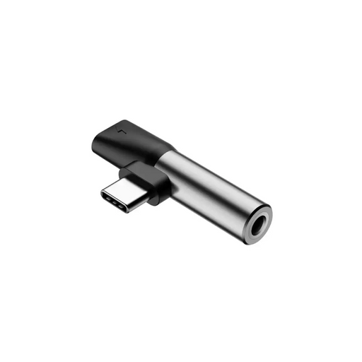 Baseus Адаптер от USB type-C към 3,5 mm 2 в 1 сребрист