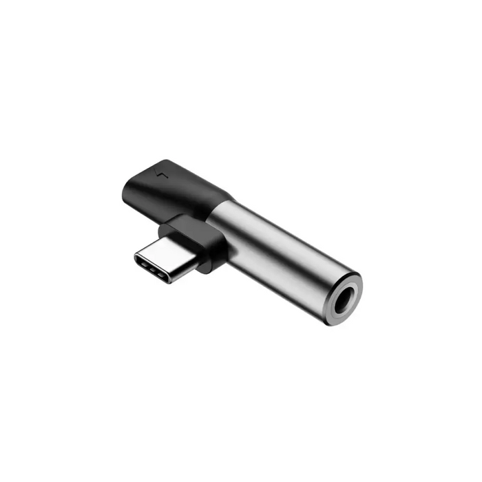 Baseus Адаптер от USB type-C към 3,5 mm 2 в 1 сребрист