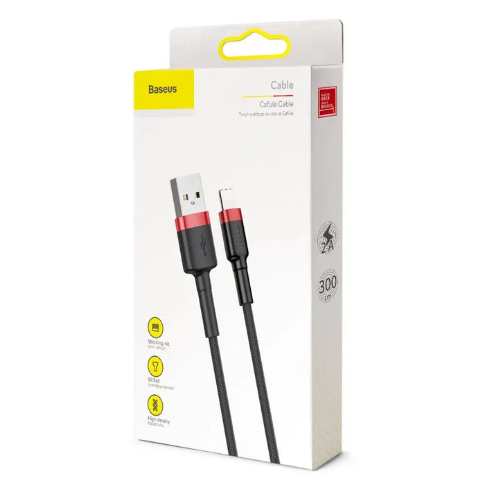 Baseus Cafule USB-A / Lightning 2A QC 3.0 кабел 3 м - черен