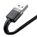 Baseus Cafule USB-A / Lightning 2A QC 3.0 кабел 3 м - черен