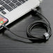 Baseus Cafule USB-A / Lightning 2A QC 3.0 кабел 3 м - черен