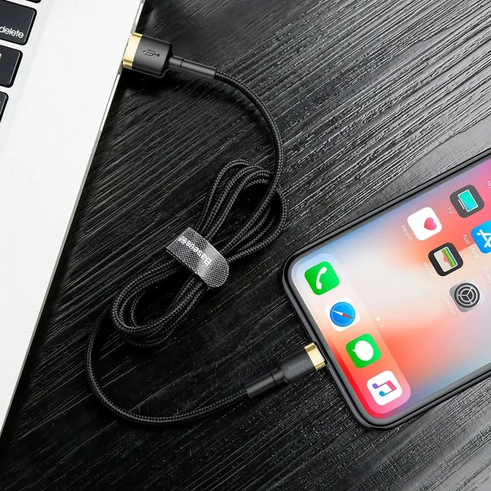 Baseus Cafule USB-A / Lightning 2A QC 3.0 кабел 3 м - черен