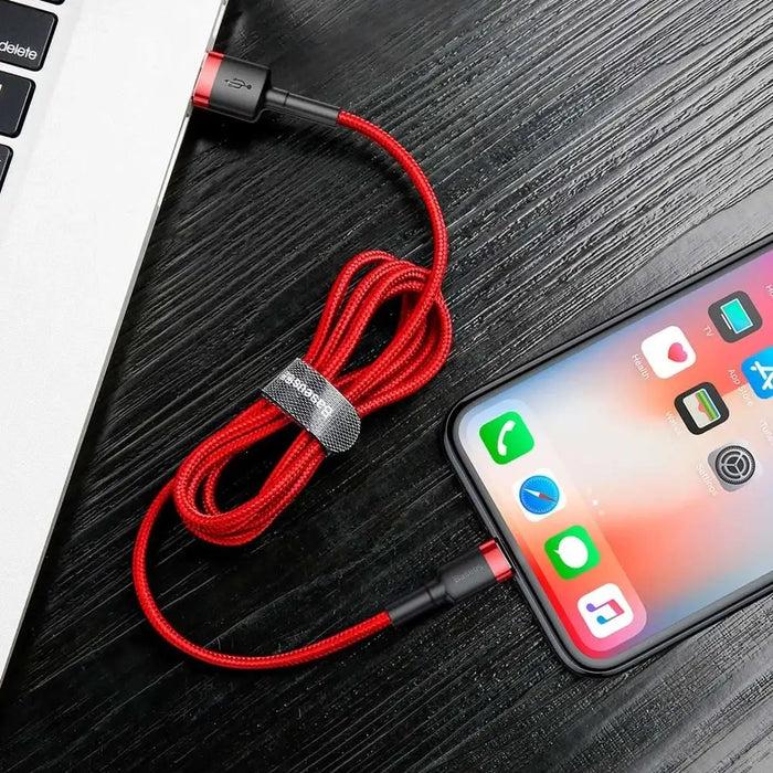 Baseus Cafule USB-A / Lightning 2A QC 3.0 кабел 3 м - червен