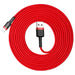Baseus Cafule USB-A / Lightning 2A QC 3.0 кабел 3 м - червен