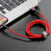 Baseus Cafule USB-A / Lightning 2A QC 3.0 кабел 3 м - червен