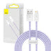 Baseus Dynamic кабел USB към Lightning 2.4A 2m (лилав)