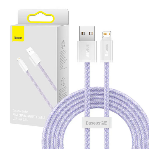 Baseus Dynamic кабел USB към Lightning 2.4A 2m (лилав)