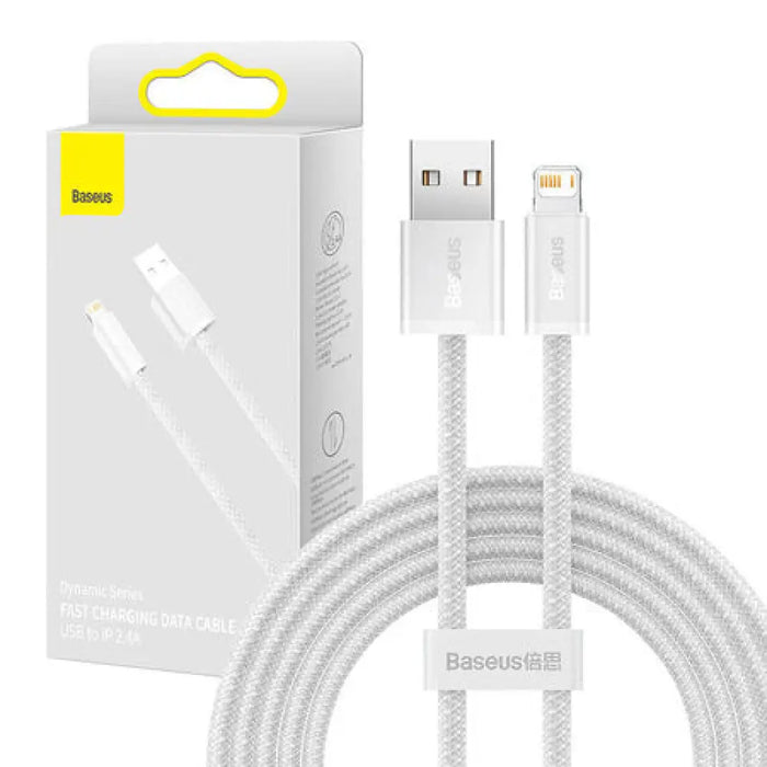 Baseus Dynamic кабел USB към Lightning 2.4A 2m (бял)