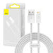 Baseus Dynamic кабел USB към Lightning 2.4A 2m (бял)
