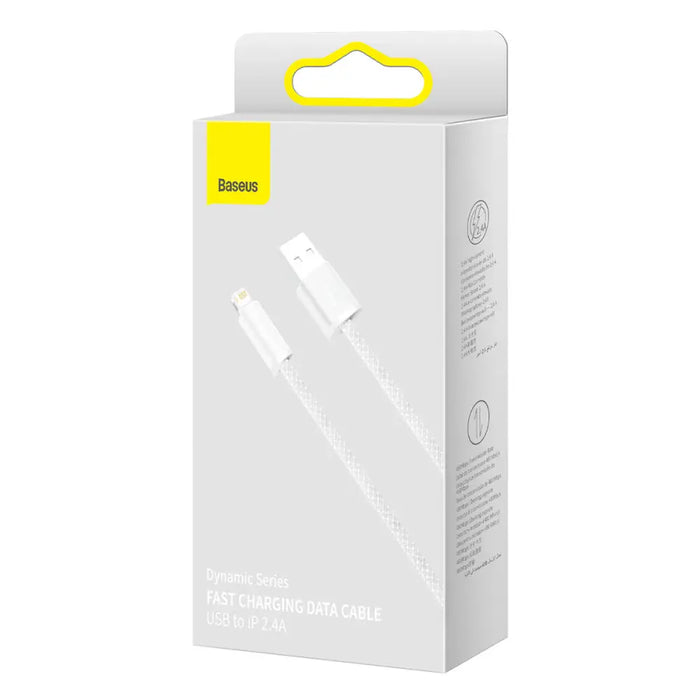 Baseus Dynamic кабел USB към Lightning 2.4A 2m (бял)