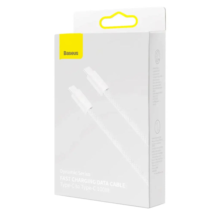 Baseus Dynamic Series USB-C / USB-C 100W 1 m кабел - бял