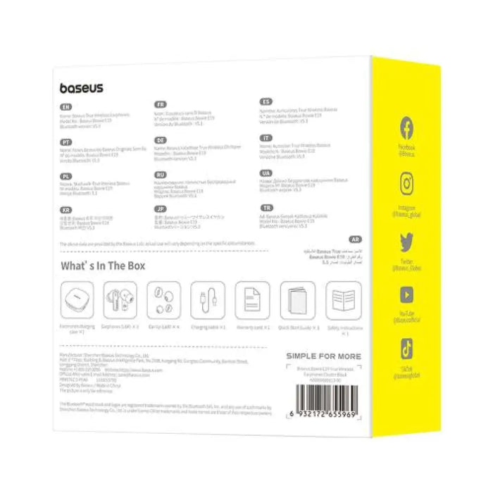 Baseus Earphone Bluetooth Bowie E19 TWS Earphones BT 5.3