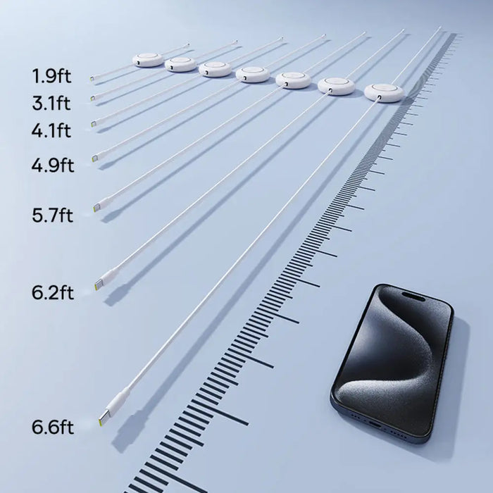 Baseus Free2Pull Mini 100W прибиращ се USB-C кабел - USB-C