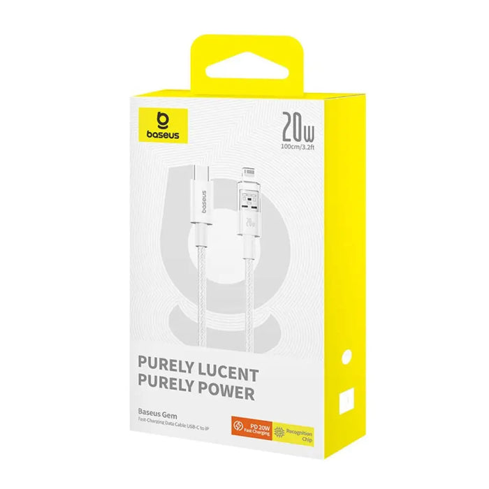 Baseus Gem USB-C към iP кабел за бързо зареждане 1 m 20 W
