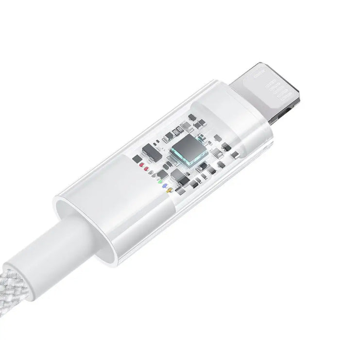 Baseus Gem USB към IP 2.4A кабел за бързо зареждане 2 м Бял