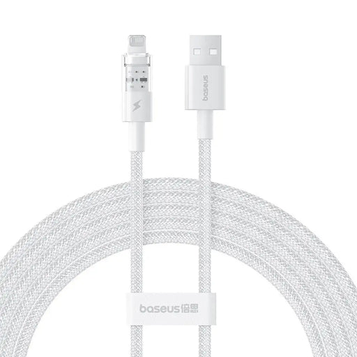 Baseus Gem USB към IP 2.4A кабел за бързо зареждане 2 м Бял