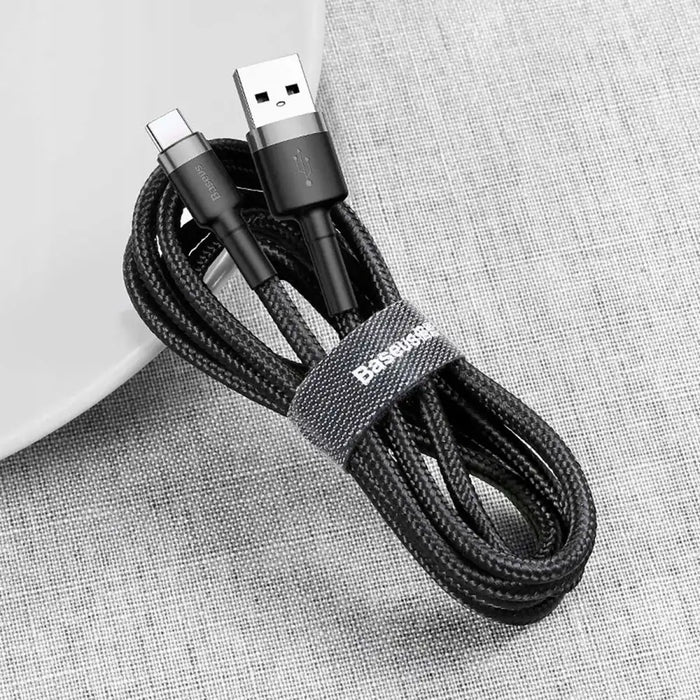 Baseus Halo USB-A - USB-C 2A кабел 3 м - черен