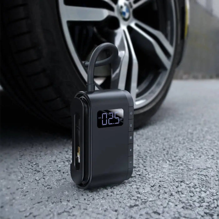 Baseus Компресор за автомобилни гуми 4000 mAh батерия Black