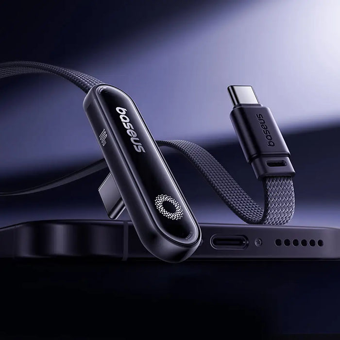Baseus MVP 3 USB-C - USB-C 100W кабел ъглов 1 м - черен