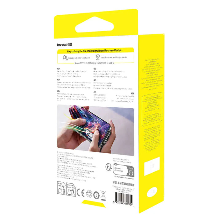 Baseus MVP 3 USB-C - USB-C 100W кабел ъглов 1 м - черен
