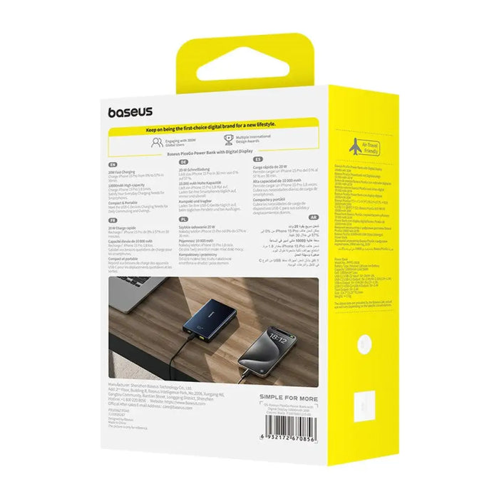 Baseus P10076801123-00 Литиево-йонна полимерна Преносима