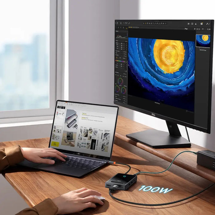 Baseus PioneerJoy 8-в-1 USB-C хъб HDMI 4K@60Hz + HDMI