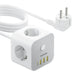 Baseus PowerCombo 7 в 1 Power Strip Cube 3 AC + 3 x USB-A