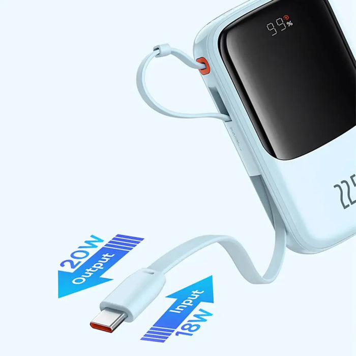Baseus Qpow Pro + 22.5W 10000mAh USB-C Преносима батерия