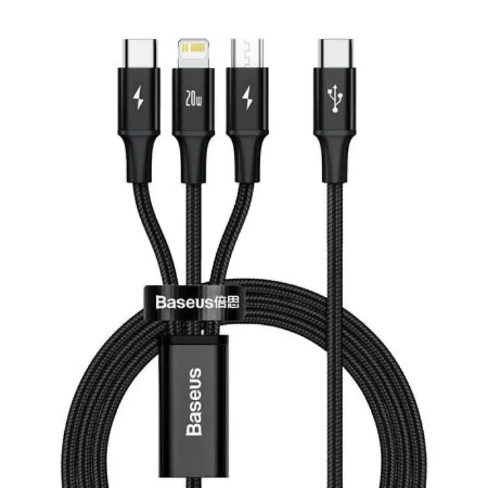 Baseus Rapid Series 3-in-1 кабел USB-C за M + L + T 20W
