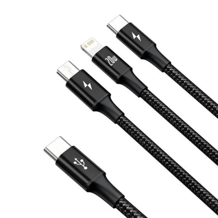 Baseus Rapid Series 3-in-1 кабел USB-C за M + L + T 20W