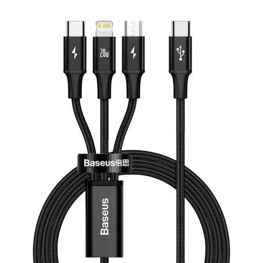 Baseus Rapid Series 3-in-1 кабел USB-C за M + L + T 20W