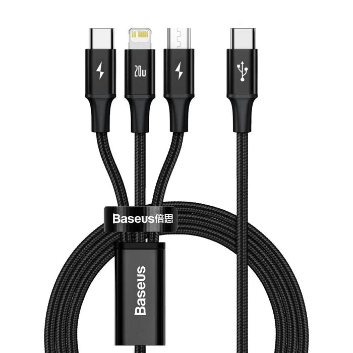 Baseus Rapid Series 3-in-1 кабел USB-C за M + L + T 20W