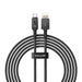 Baseus Unbreakable USB A към USB C кабел 2 м 100 W черен