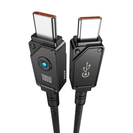 Baseus Unbreakable USB C към USB C кабел 1 м черен