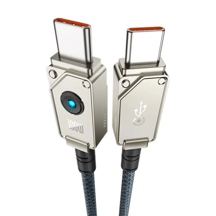 Baseus Unbreakable USB C към USB C кабел 1 m 100 W Бял