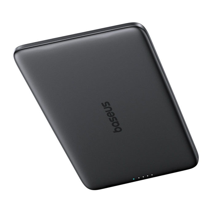 Външна батерия Baseus PicoGo AM41 Ultra-Slim 5000mAh 20W MagSafe, съвместима с Baseus Simple USB-C 60W 30cm кабел - черна
