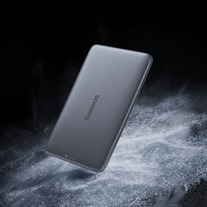 Външна батерия Baseus PicoGo AM41 Ultra-Slim 5000mAh 20W MagSafe, съвместима с Baseus Simple USB-C 60W 30cm кабел - черна
