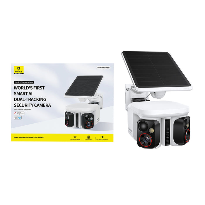 Baseus Security X1 Pro 3K външна камера с двойна камера - бяла