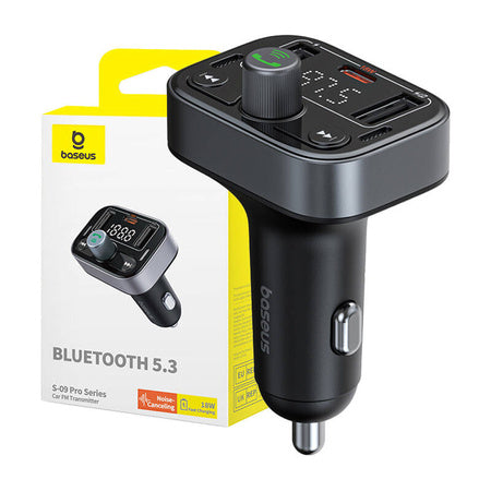 FM трансмитер Baseus S-09 Pro, Bluetooth (черен)