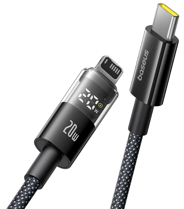 Baseus кабел USB-C към Lightning, 2m, Черен