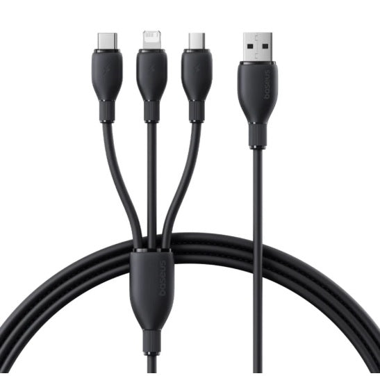 Baseus  кабел за данни Micro USB + Lightning + USB-C