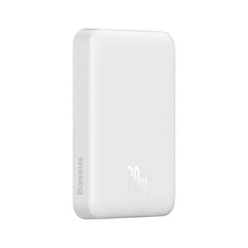 Baseus Преносима батерия Powerbank Magnetic Mini Wireless Quick charging (With Xiaobai Type-C to Type-C 60W (20V/3A) MagSafe 15W / PD 20W, 10000 mAh, White (PPCX070002)